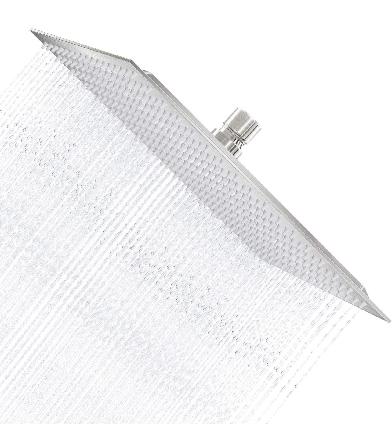 16 Inch Square Rain Shower Head, 304 Stainless Steel, Ultra Thin High Pressure Bathroom Rainfall Showerhead