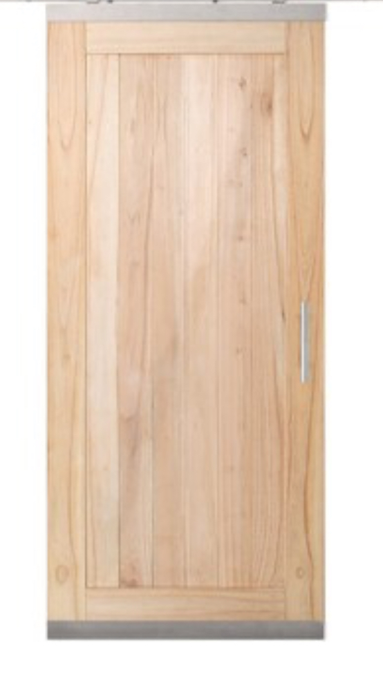 36-in x 80-in Unfinished K-frame White Cedar Wood Barn Door (Hardware Included)