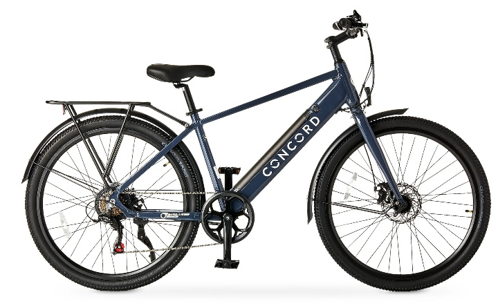 Concord 27.5" Step-Over Electric Commuter Bike, 36V, Gray, Fits Riders 5'1" - 6'1", Adult, Unisex