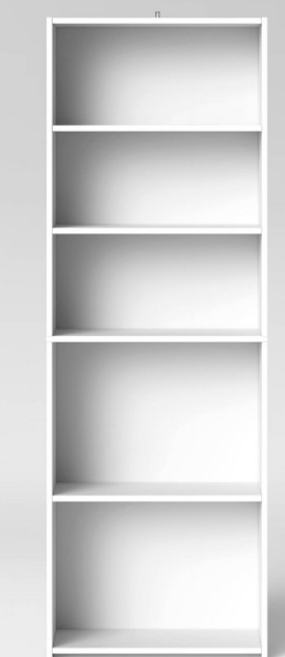 5 Shelf Bookcase White - Room Essentials™: Modern Style, Wood Composite, Open Shelving, 71.18" Tall