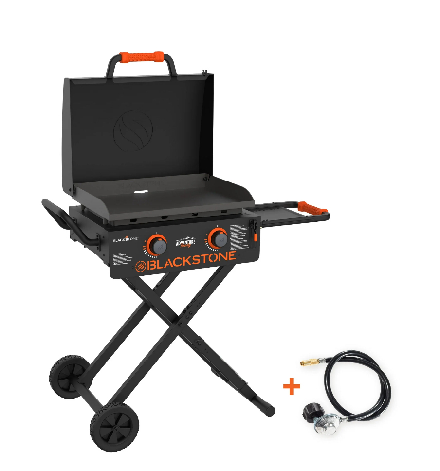 Blackstone Adventure Ready 2-Burner 22" Propane Omnivore Griddle with Flex-fold Legs