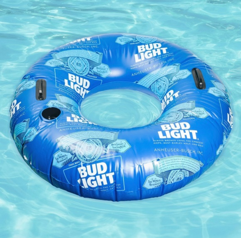 Bud Light Logo Inflatable River Tube