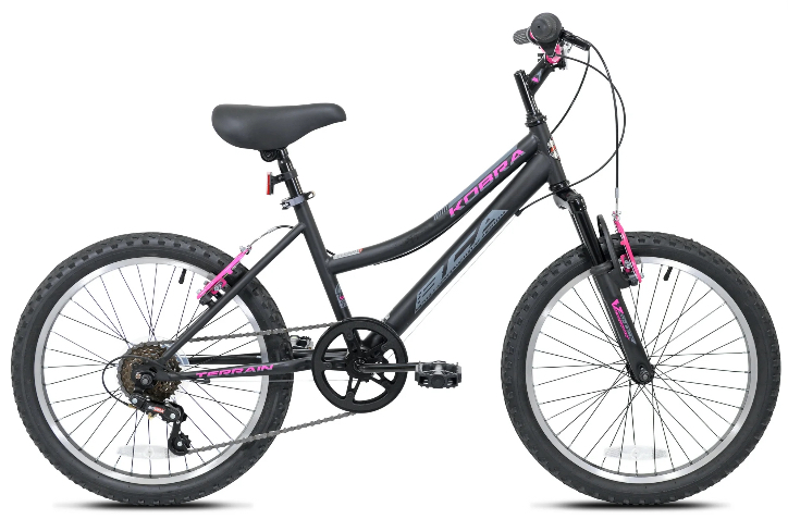 20" Kent Kobra Mountain Bicycle, Fits Rider 4'2" - 5', Black/Pink, Child, Unisex