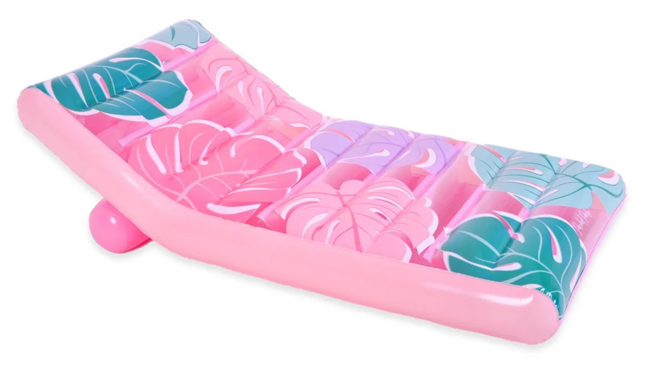 Packed Party 61" Luxe Multi-Color Inflatable Pool Float for Females Age Group 14 Years +