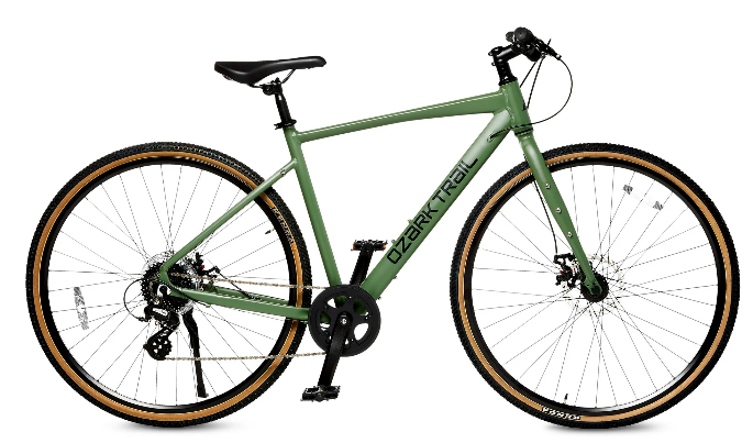 700c Ozark Trail G.1 Explorer Flat Bar Gravel Bike, Large Frame, Fits Riders 5'10" - 6'3"+, Green