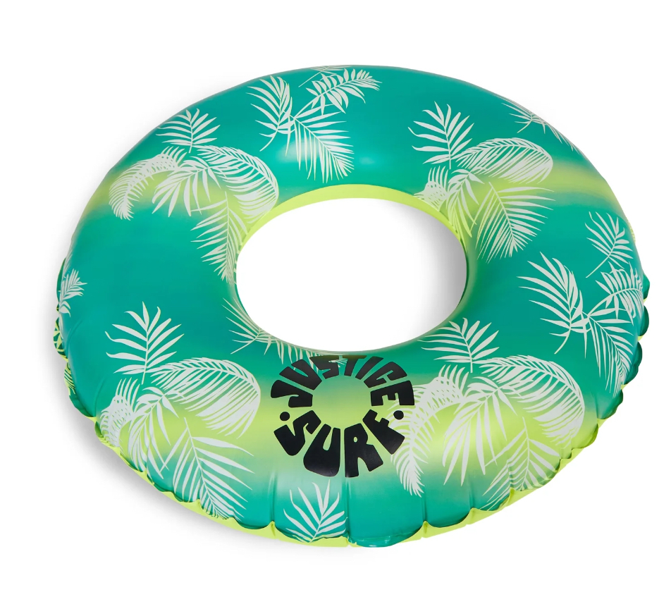 Justice Tube Pool Float with Grab Handles, Green, Age Group for Kids 6+, for Adults, Unisex