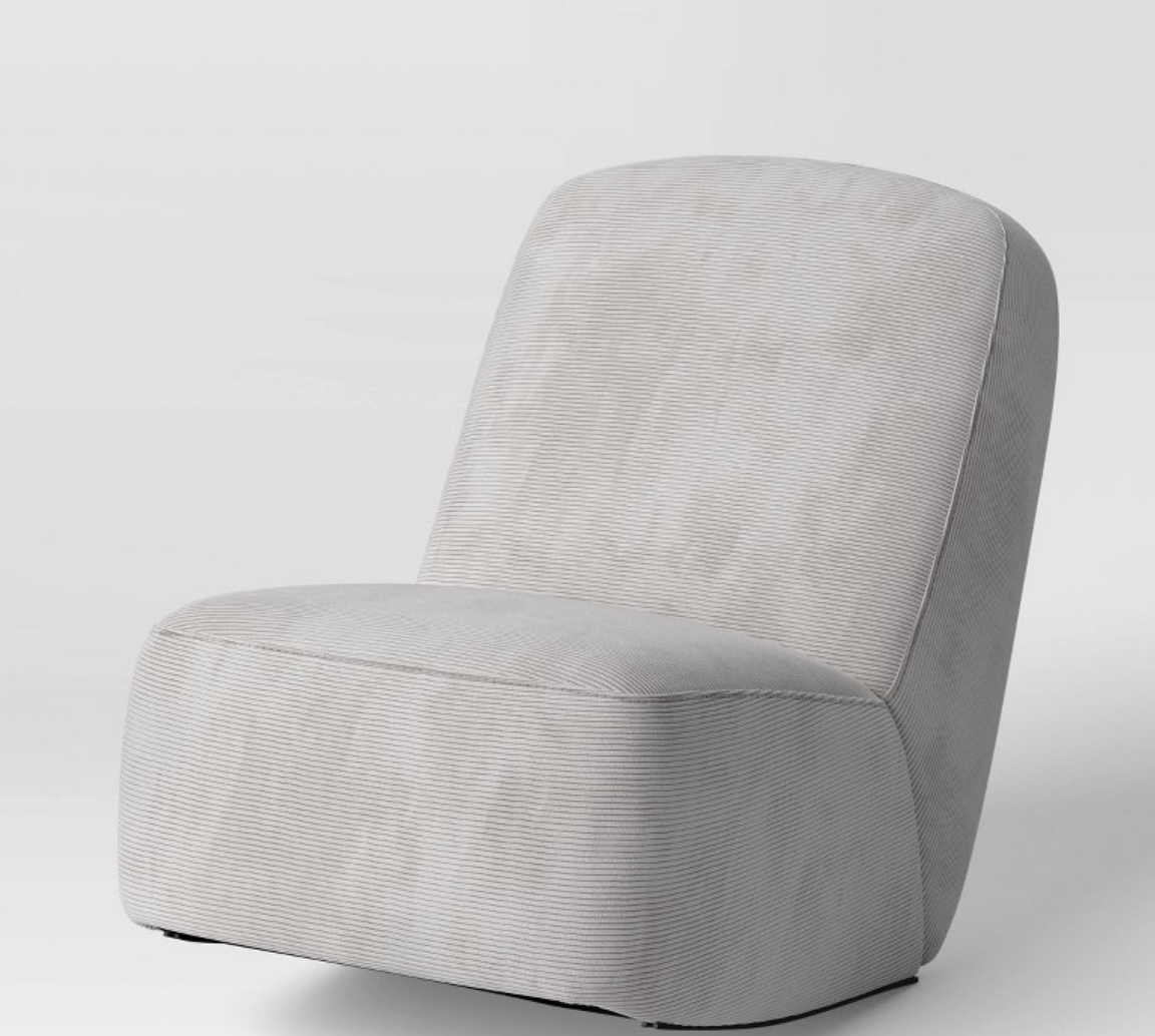 Rocking Lounge Chair Gray - Room Essentials™: Upholstered Polyester, Plywood Frame, No Assembly Required