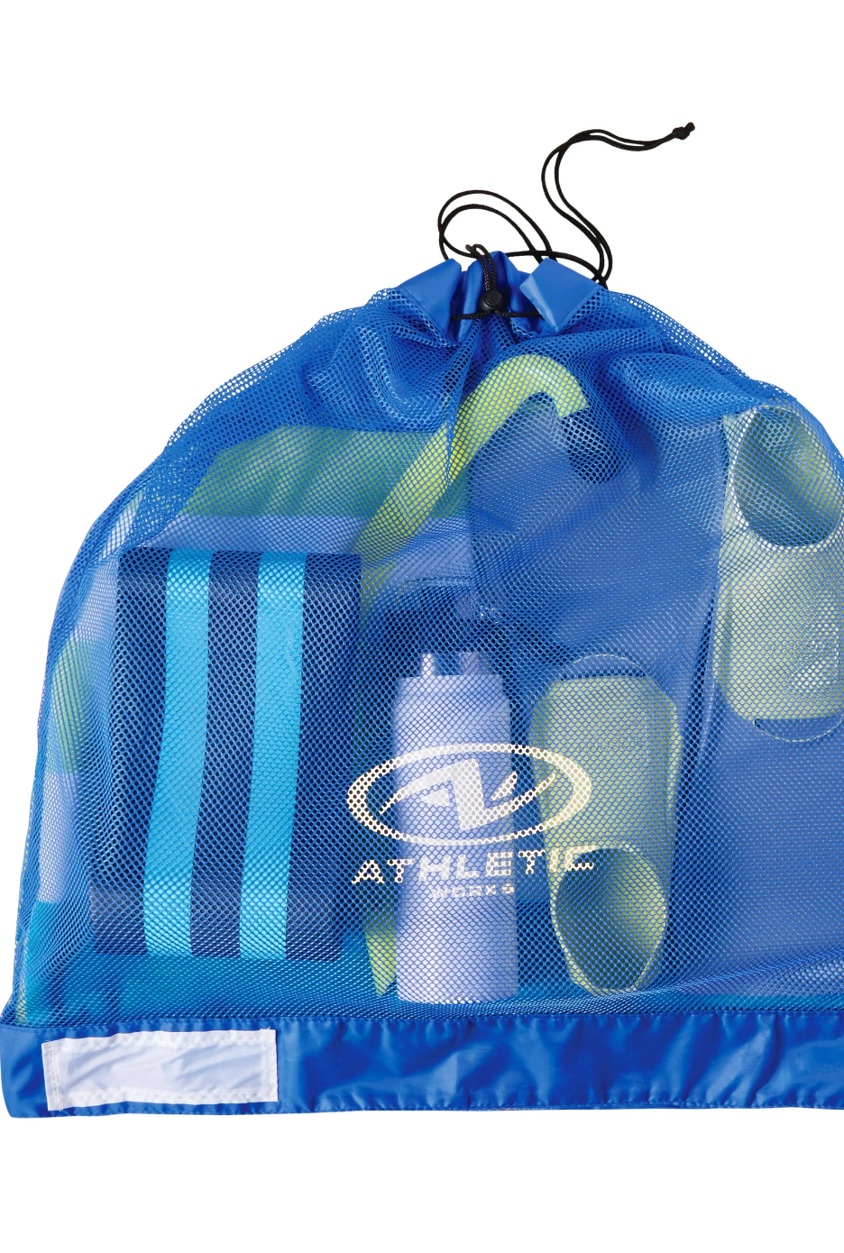 Athletic Works Mesh Swim Gear Bag with Drawstring, Large 75L, 28" x 27" Blue, Unisex