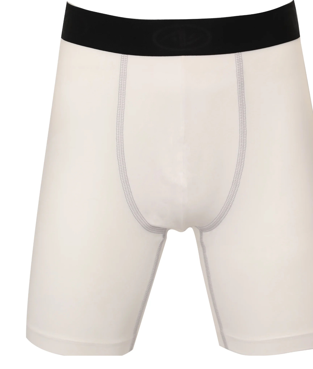 Athletic Works Youth Compression Long Short, Small, White, Unisex, 1 Pack
