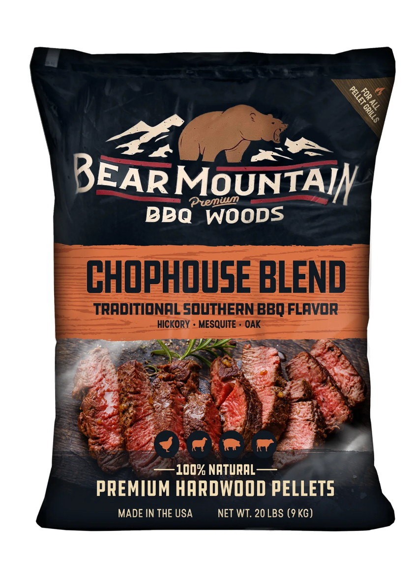 Bear Mountain Premium BBQ Woods Chophouse Blend BBQ Wood Pellets, 20 lbs, 1 Bag