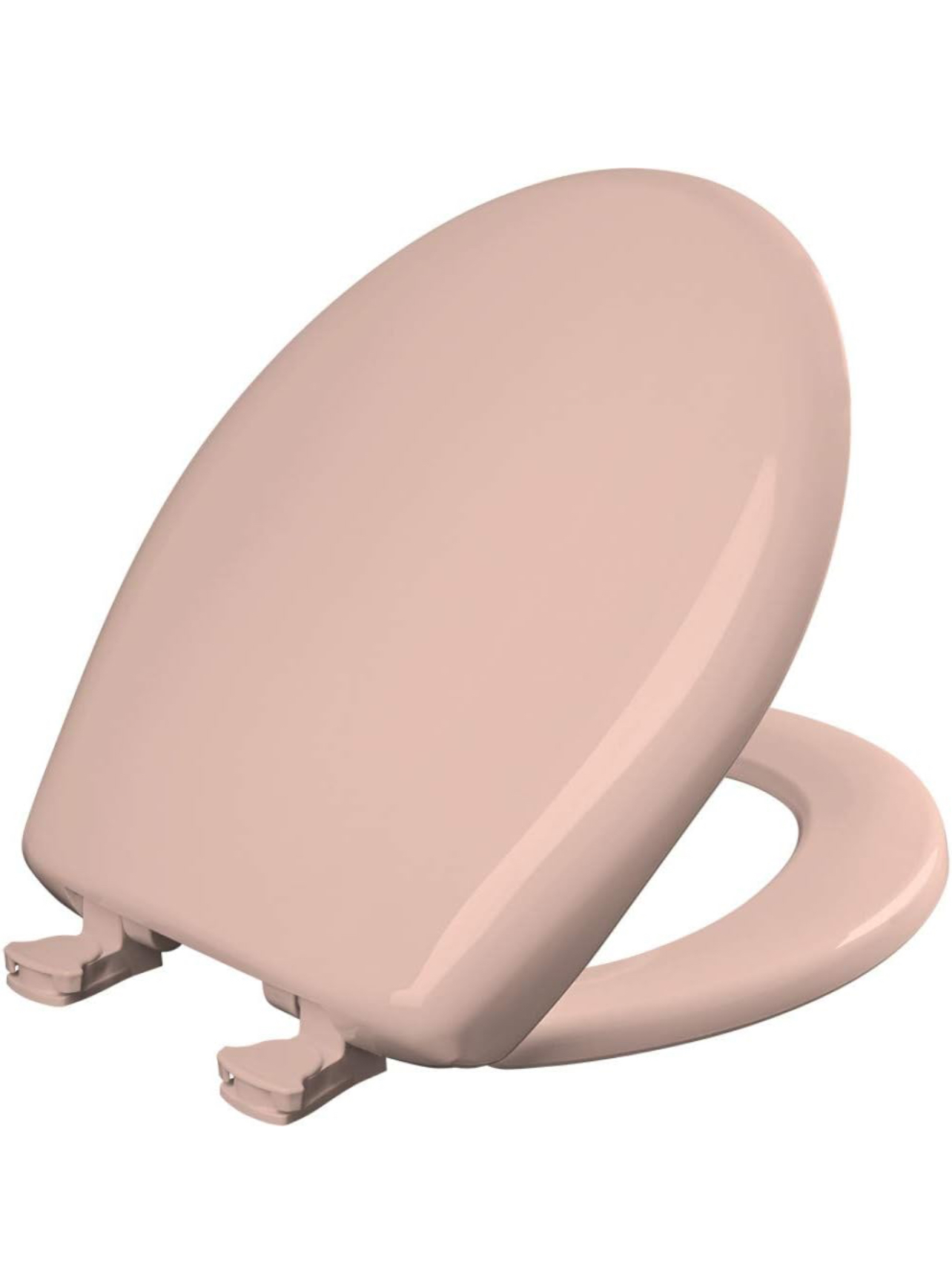 Bemis Classic Colors Slow Close Toilet Seat, Easy Clean Hinges and Durable Plastic Seat, Round, Venetian Pink