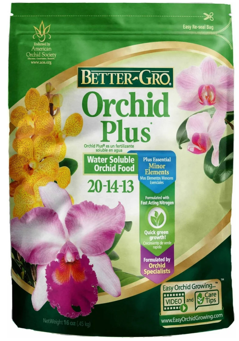 Better-Gro Orchid Plus Plant Food, 20-14-13 Fertilizer, 1 lb.