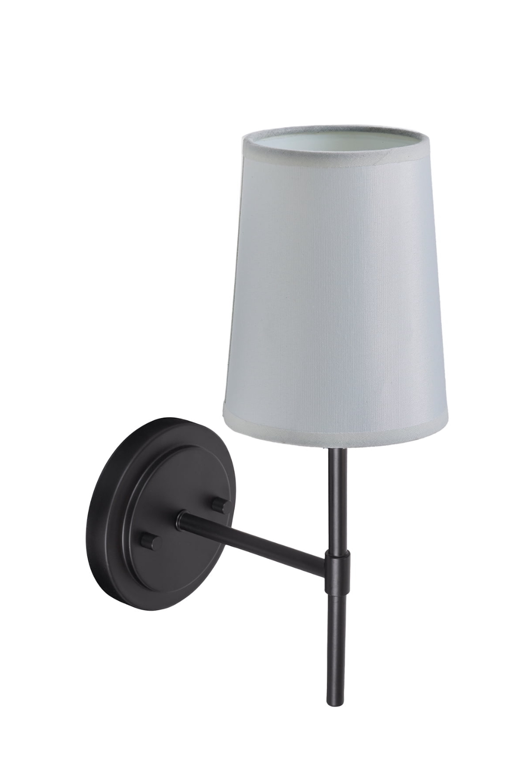 Better Homes & Gardens 1 Light Wall Sconce with Fabric Shade, Matte Black,Bulb Not Included