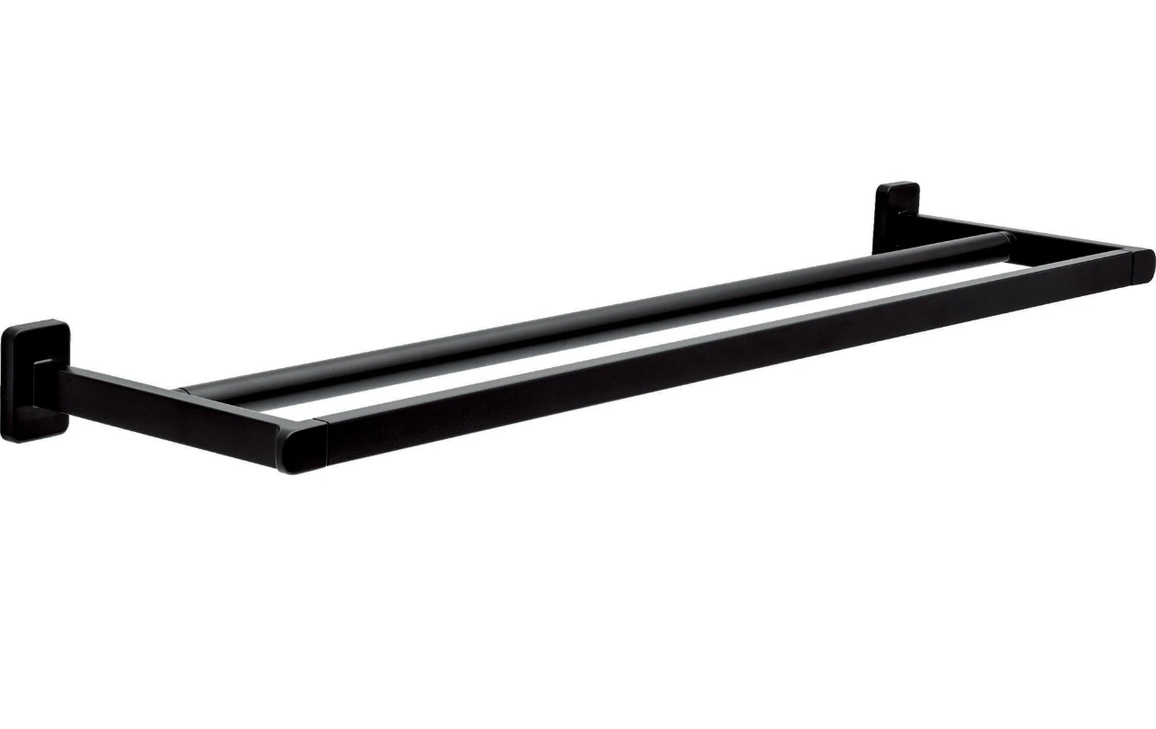 Better Homes & Gardens Alden 24" Double Towel Bar Holder, Matte Black