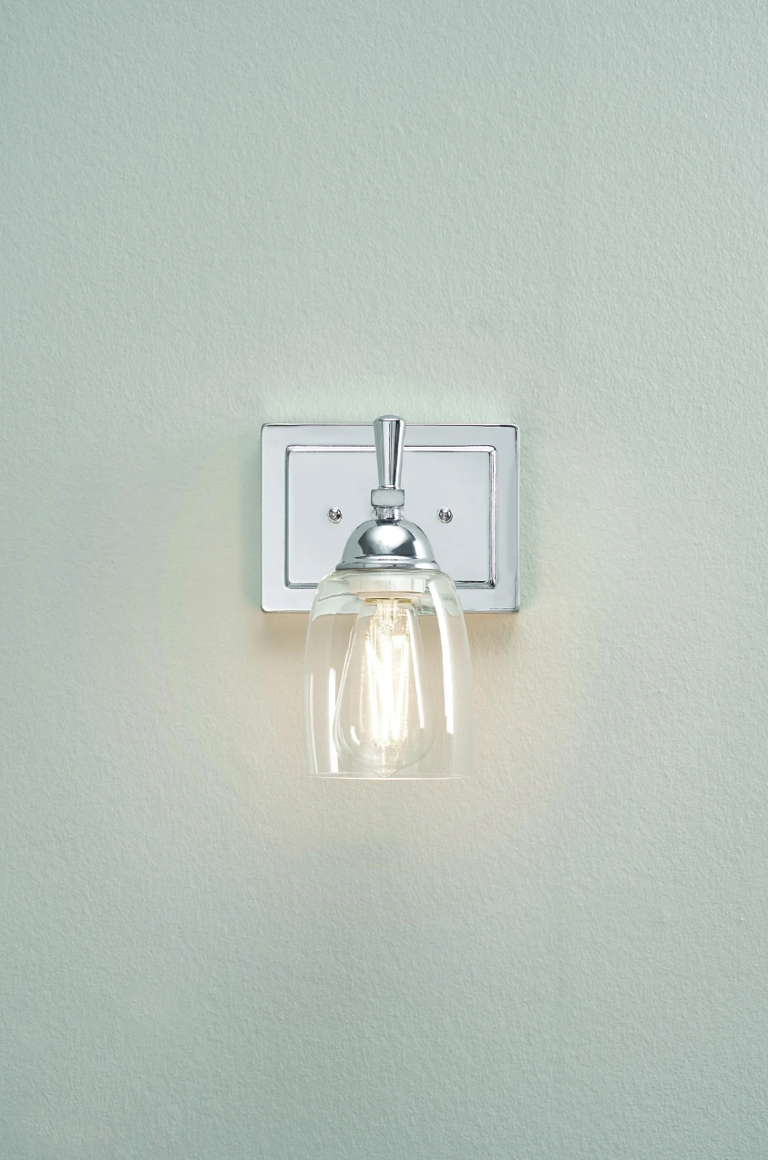 Better Homes & Gardens Chandler Industrial 1-Light Indoor Wall Sconce, Chrome