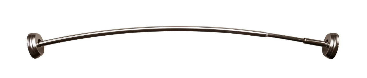 Better Homes & Gardens Dual Mount No Rust 50" to 72" Adjustable Curved Shower Curtain Rod, Bronze