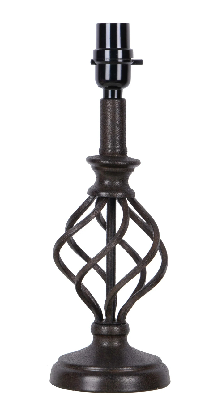 Better Homes & Gardens Metal Swirl Caged Accent Lamp Base, Bronze Finish