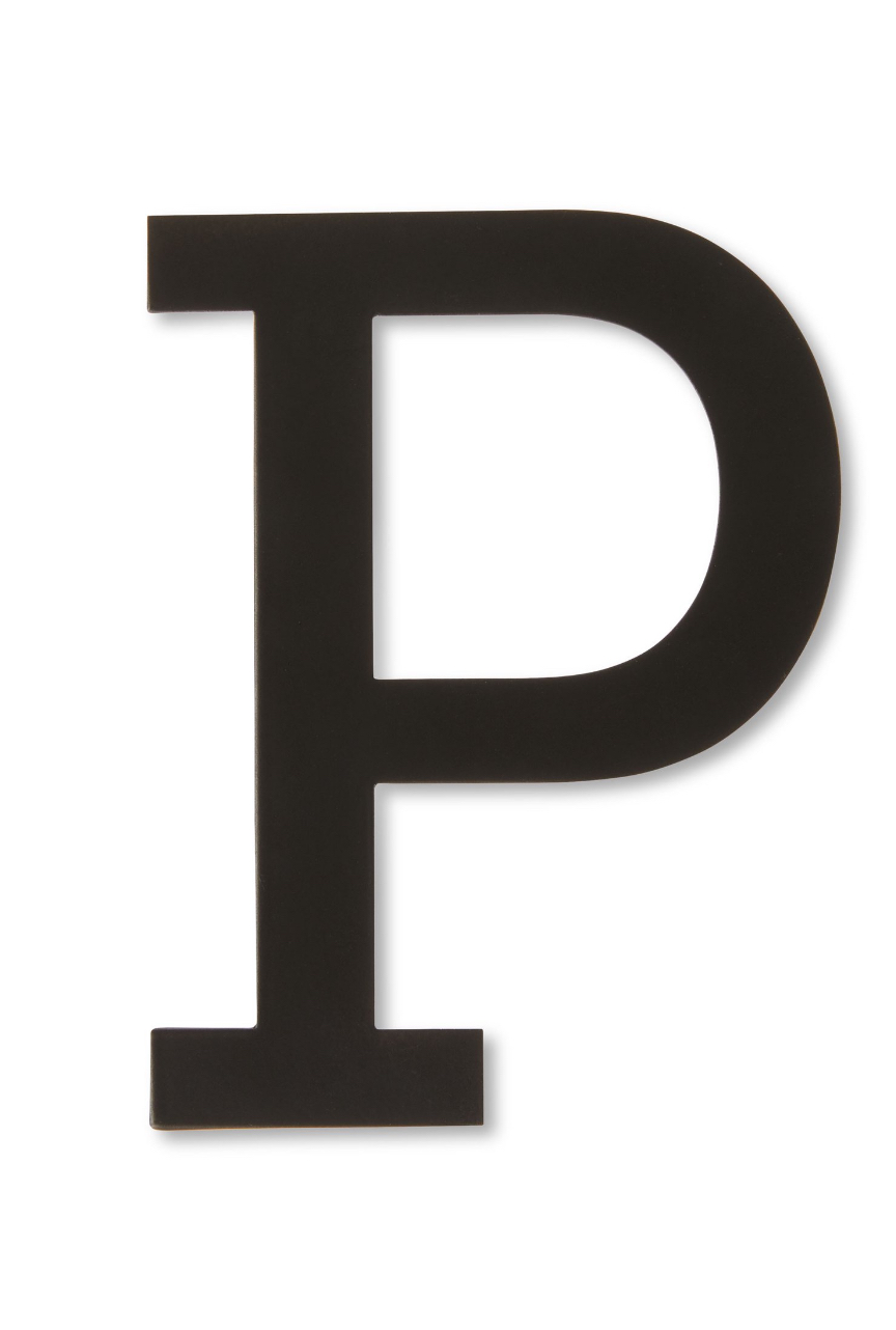 Black Letter Stocking Ornament, P, 5", by Holiday Time