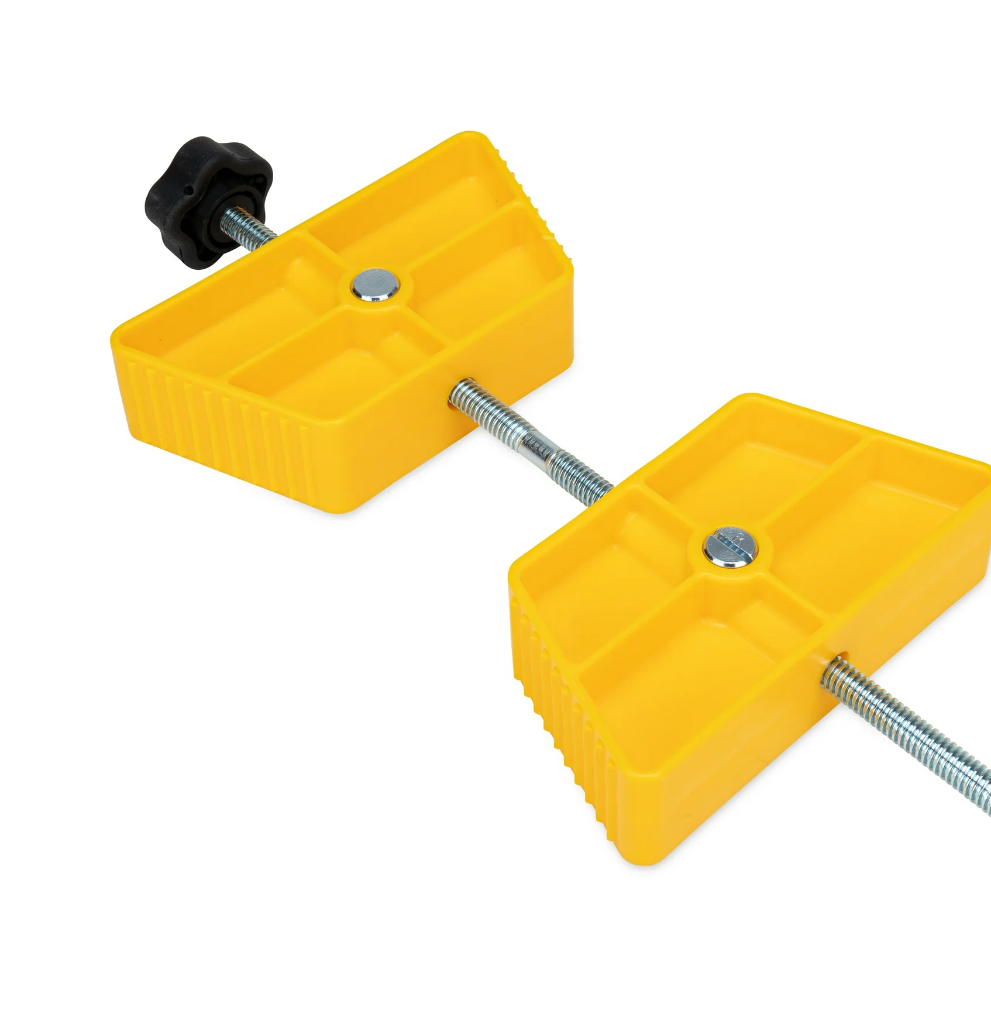 Camco RV Wheel Stop - Fits 26-inch to 30-inch Diameter Tires - Yellow (44621)
