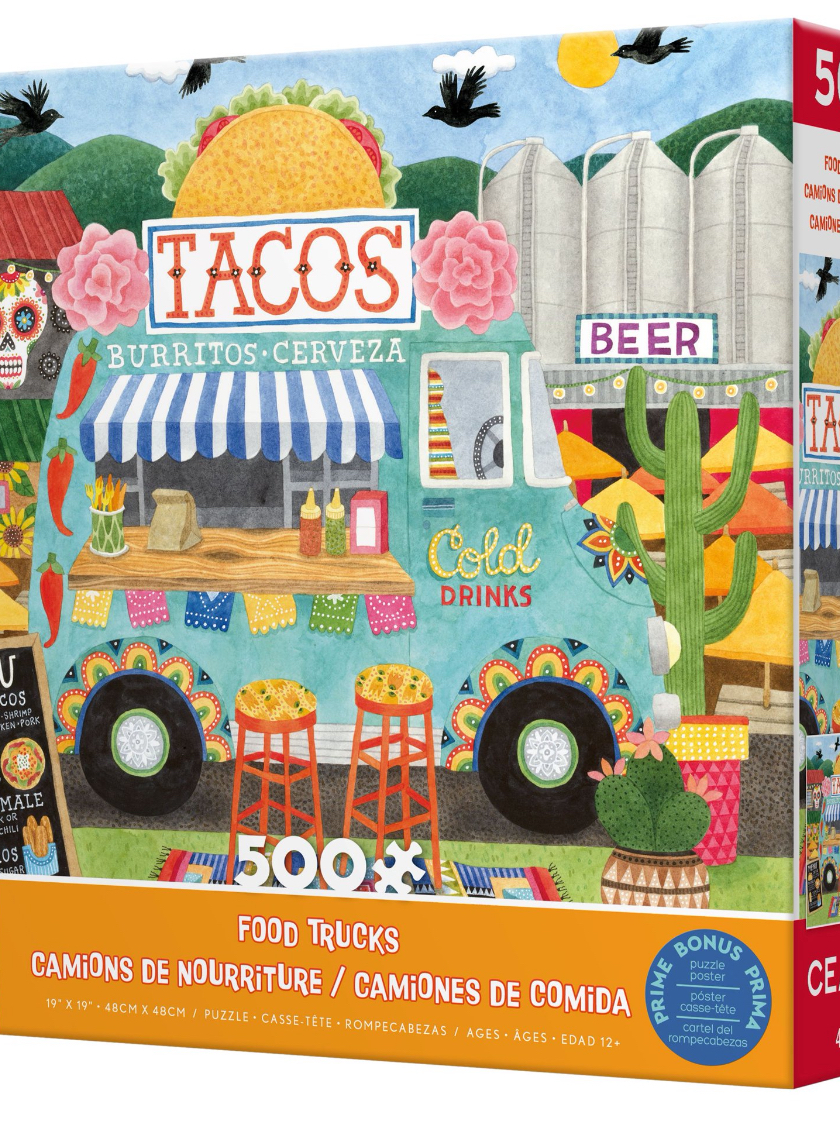 Ceaco Festive Food Truck (Stephanie Peterson Jones) 500 Piece Interlocking Jigsaw Puzzle