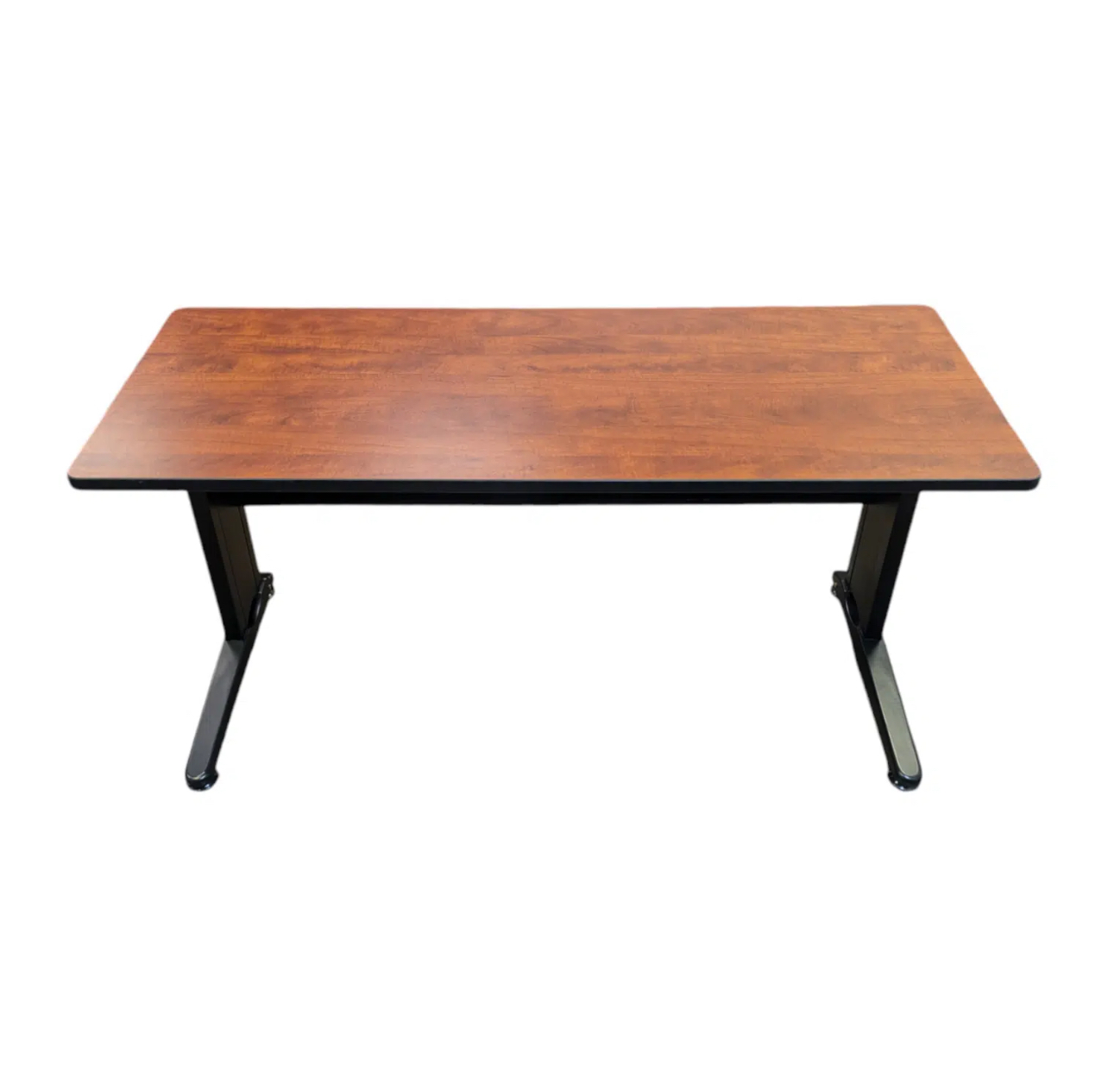 Cherry Top/Black Metal Base Training Table