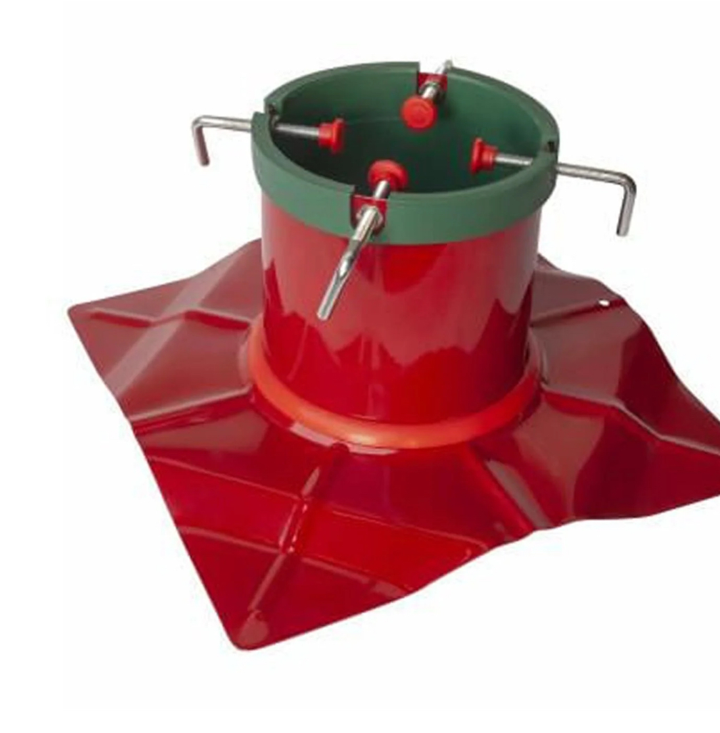 Christmas Mountains 8 ft. Steel Red Christmas Tree Stand