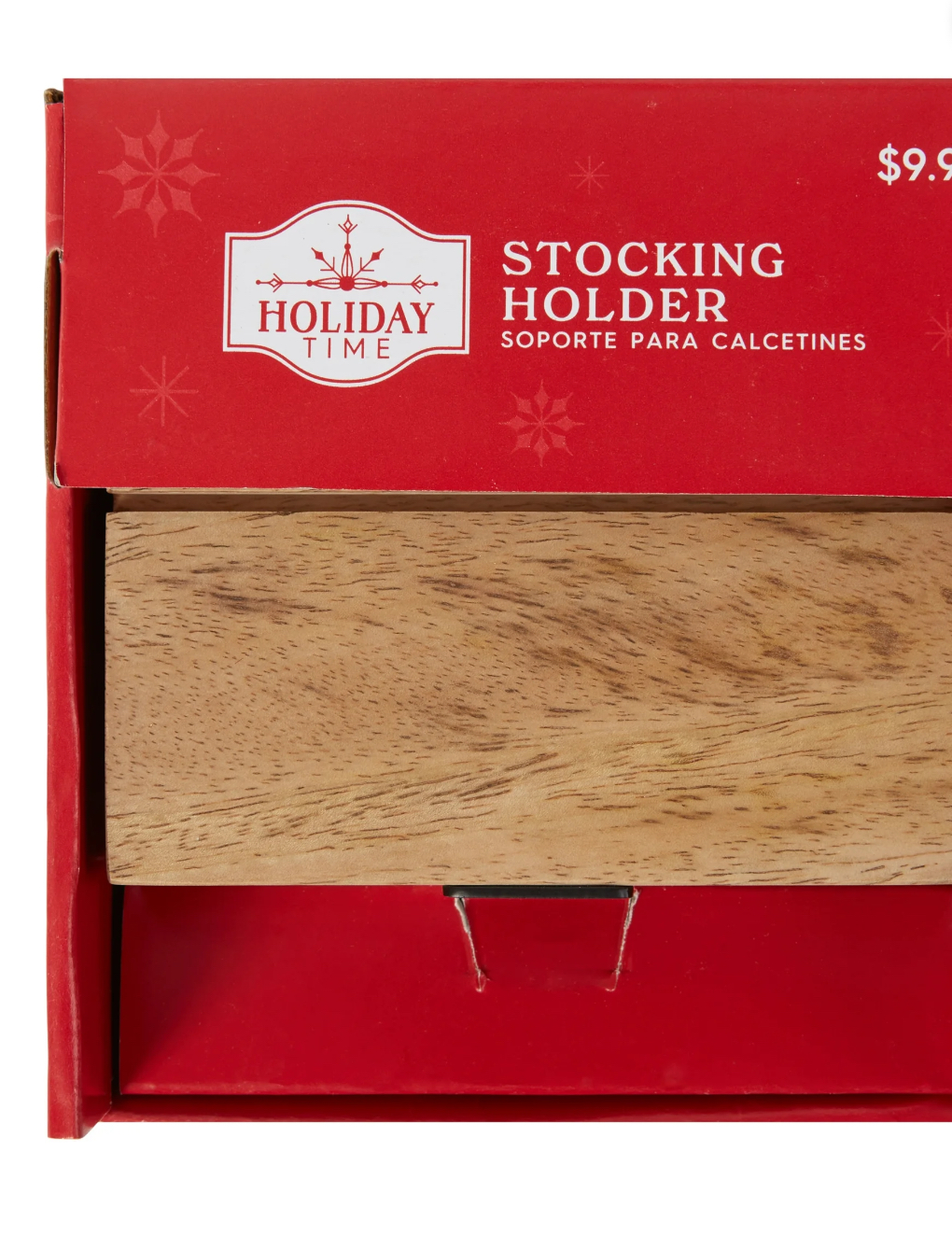 Christmas Stocking Holder Base, Mango Wood, Black, by Holiday Time
