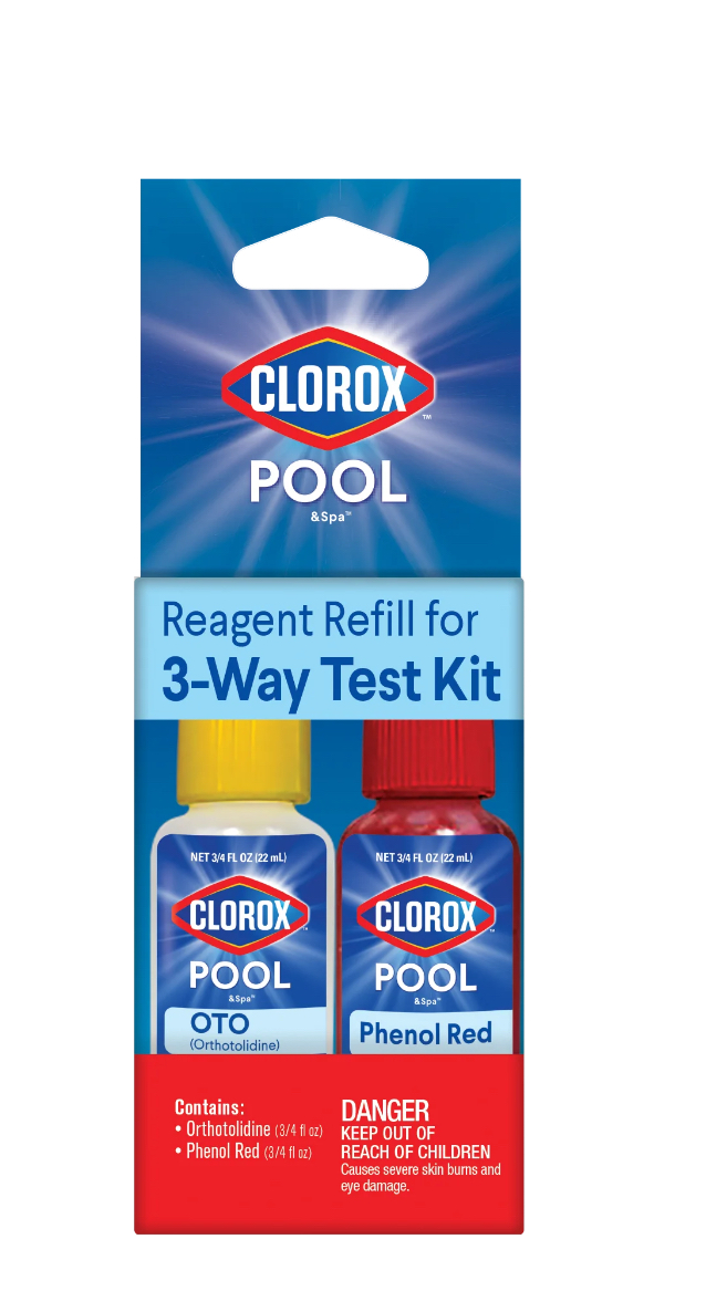 Clorox Pool&Spa 3-Way Reagent Refills for Swimming Pool Water Testing, 1 Count, 0.5 fl oz