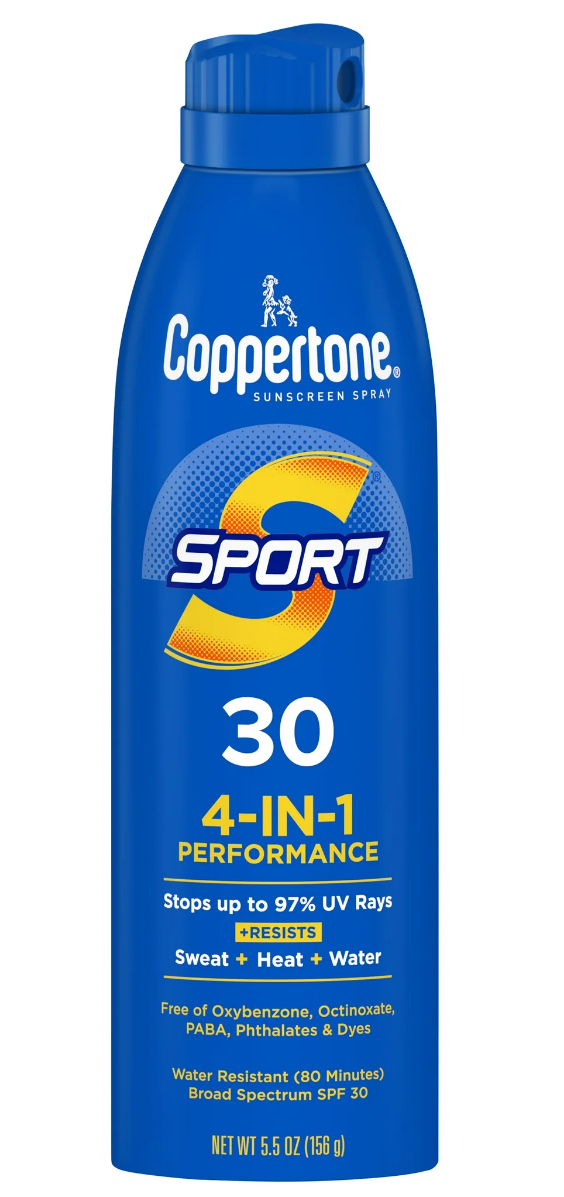 Coppertone Sport Sunscreen Spray, SPF 30 Spray Sunscreen, 5.5 Oz