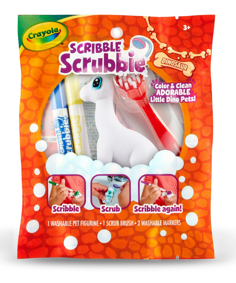 Crayola Scribble Scrubbie Dino Expansion, 1 Ct Animal Toy, Dinosaur Toy for Kids, Beginner Child