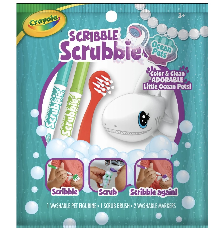 Crayola Scribble Scrubbie Pets, 1 Ct Ocean Animal Toys, Gift for Kids, Beginner Unisex Child Ages 3+