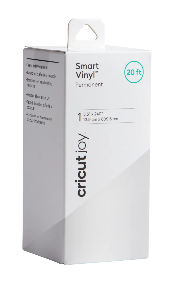 Cricut Joy'' Smart Viny!" - Permanent Value Roll (20 ft), White, 5.5" × 240"
