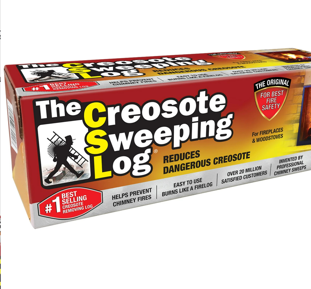 CSL - Creosote Sweeping Log for Fireplaces and Woodstoves, Chimney Maintenance Firelog