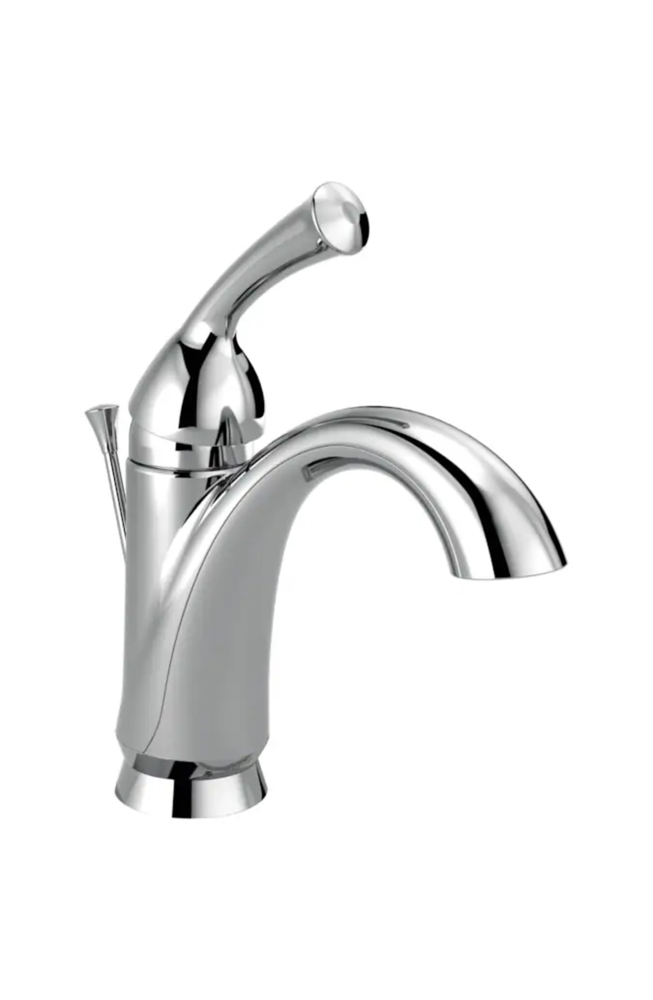 Delta Haywood Chrome 4-in centerset 1-handle WaterSense Mid-arc Residential Handle Bathroom Sink Faucet with Drain with Deck Plate