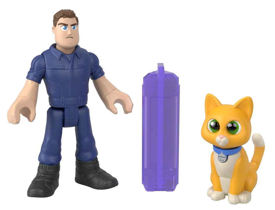 Disney and Pixar Lightyear, Imaginext Buzz Lightyear & Sox the Cat Figure Set, 3 Pieces