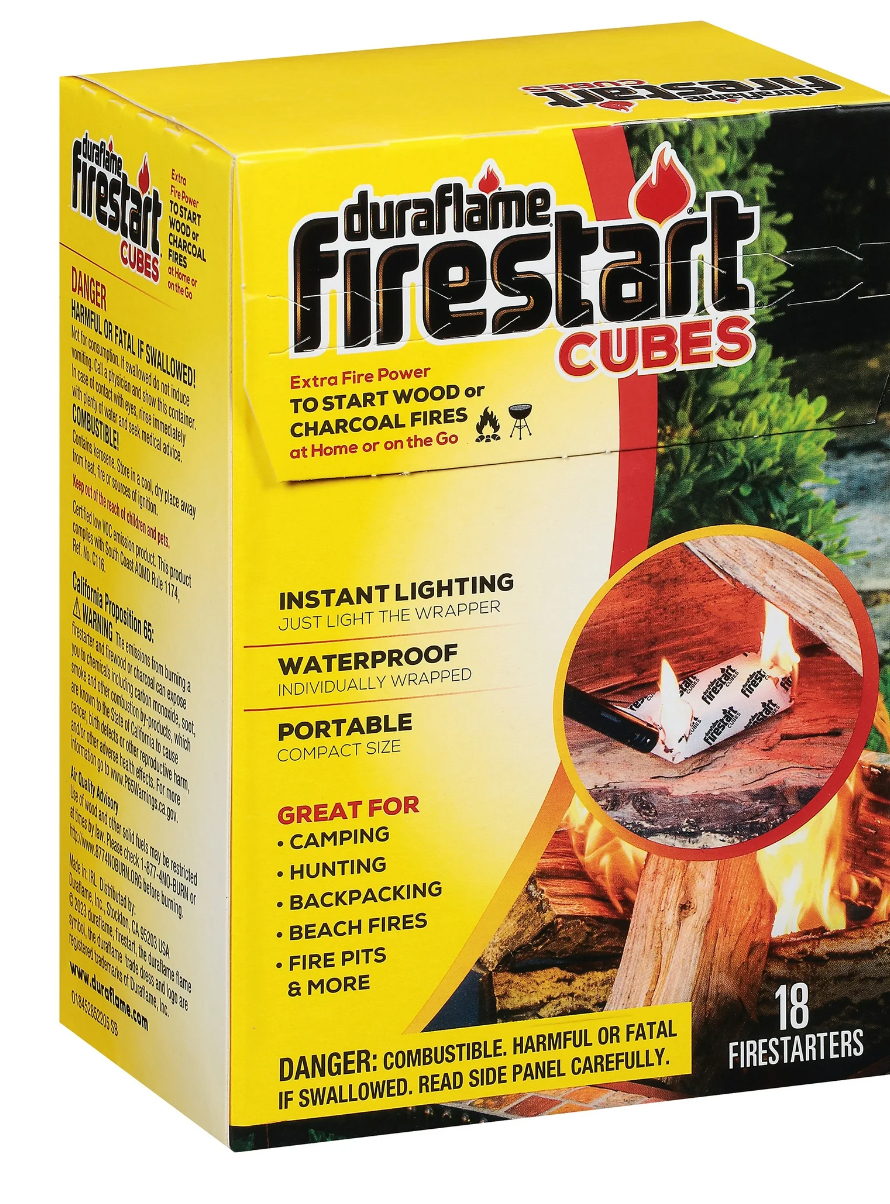 Duraflame Firestart Cubes 18-Ct Fire Starters for Wood or Charcoal Fires