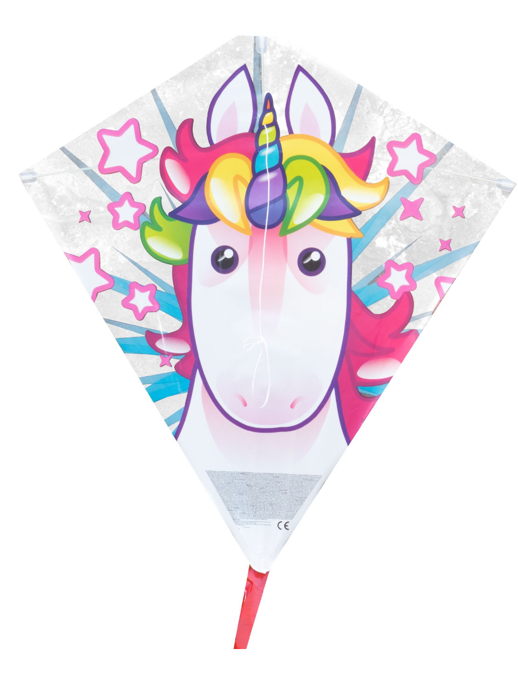 EOLO KITES Ready2Fly 22" Plastic Diamond Kite, Unicorn. Ages 4+