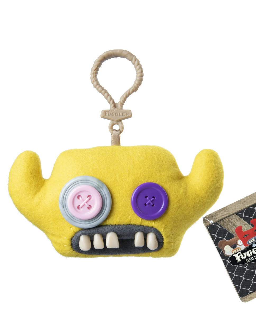Fugglers, Funny Ugly Monsters, Collectible Plush Clip-On, Indecisive Monster (Yellow)
