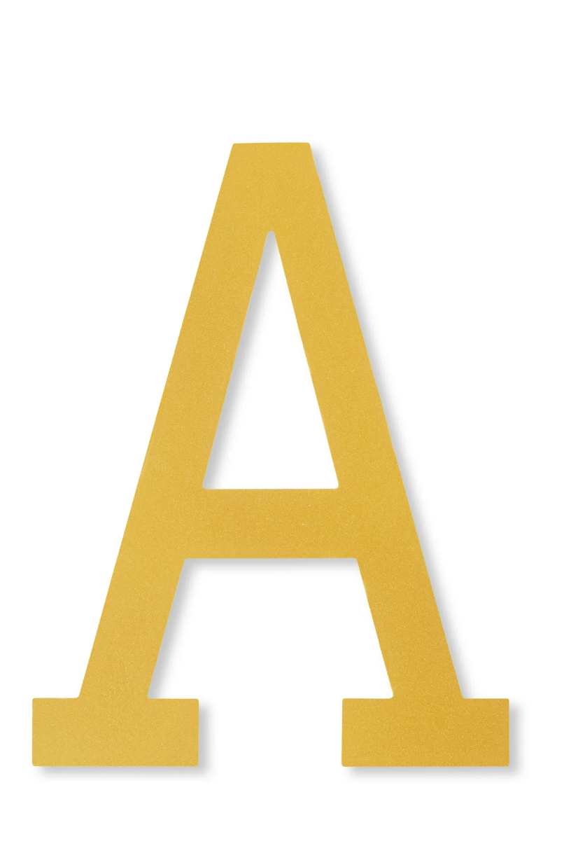 Gold Letter Stocking Ornament, A, 5", by Holiday Time