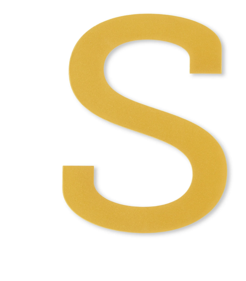 Gold Letter Stocking Ornament, S, 0.28 lb, 5 in, by Holiday Time