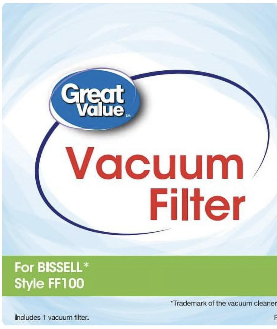 Great Value Vacuum Filters, For Bissell Style FF100 © Free Holiday returns until Jan 31 ® 6 Pickup today • (4.6) 25
