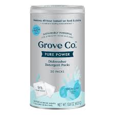 Grove Co. pure power free and clear dishwasher detergent packs