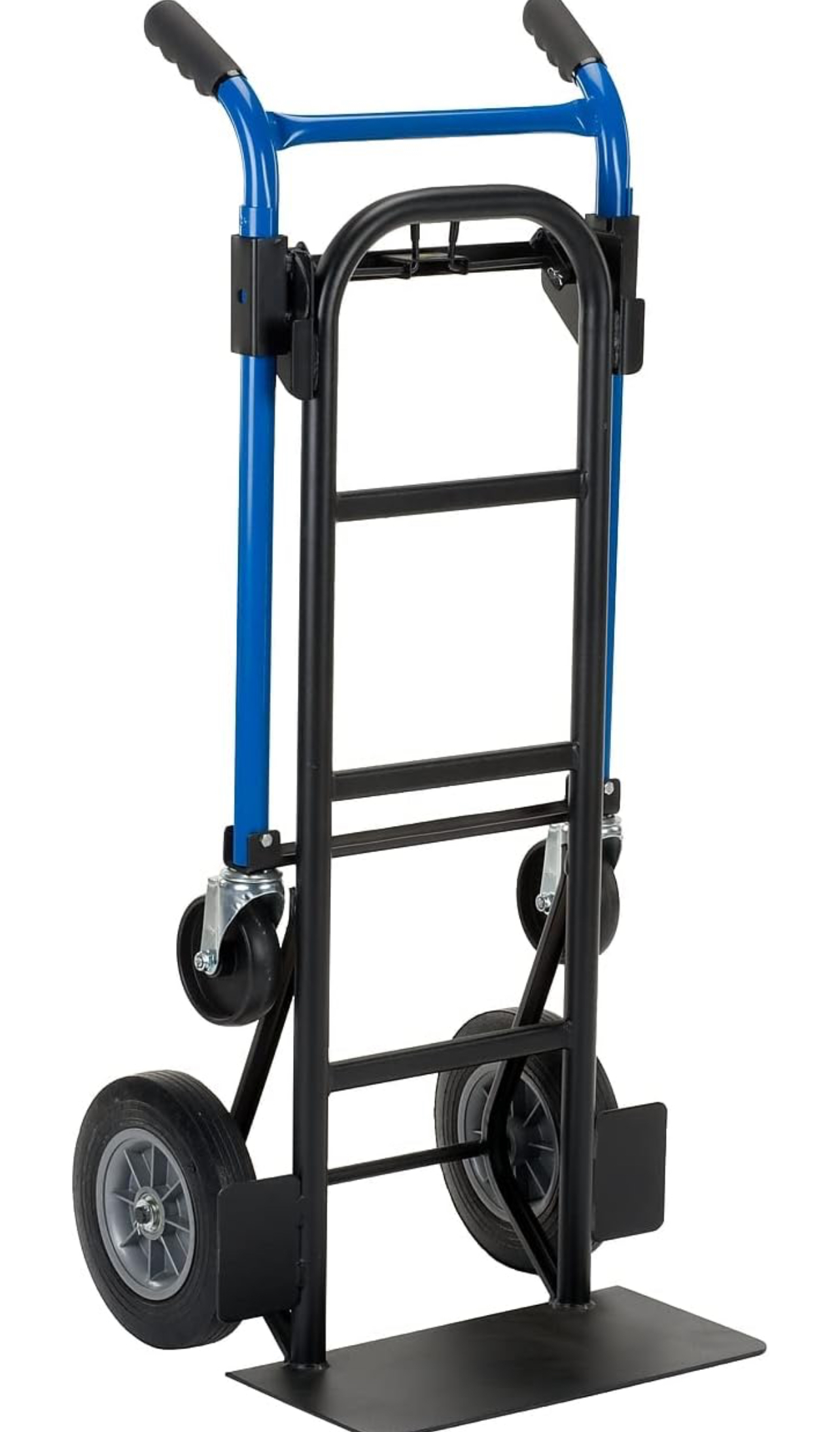 Harper Trucks Quick Change 4-in-1 Convertible Hand Truck, Dual Handle, 10" Solid Rubber Wheels