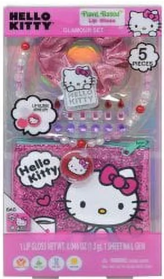 Hello Kitty Lip Gloss Glamour Set with Multiple Colors