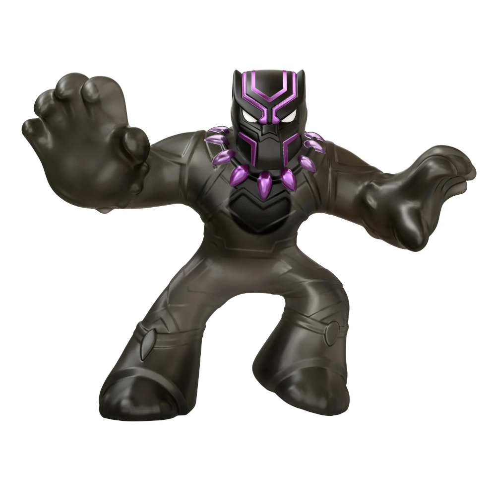 Heroes of Goo Jit Zu Goo Shifters Marvel Stretchy hero, 4.2" Vibranium Energy Blast Black Panther, Ages 4+