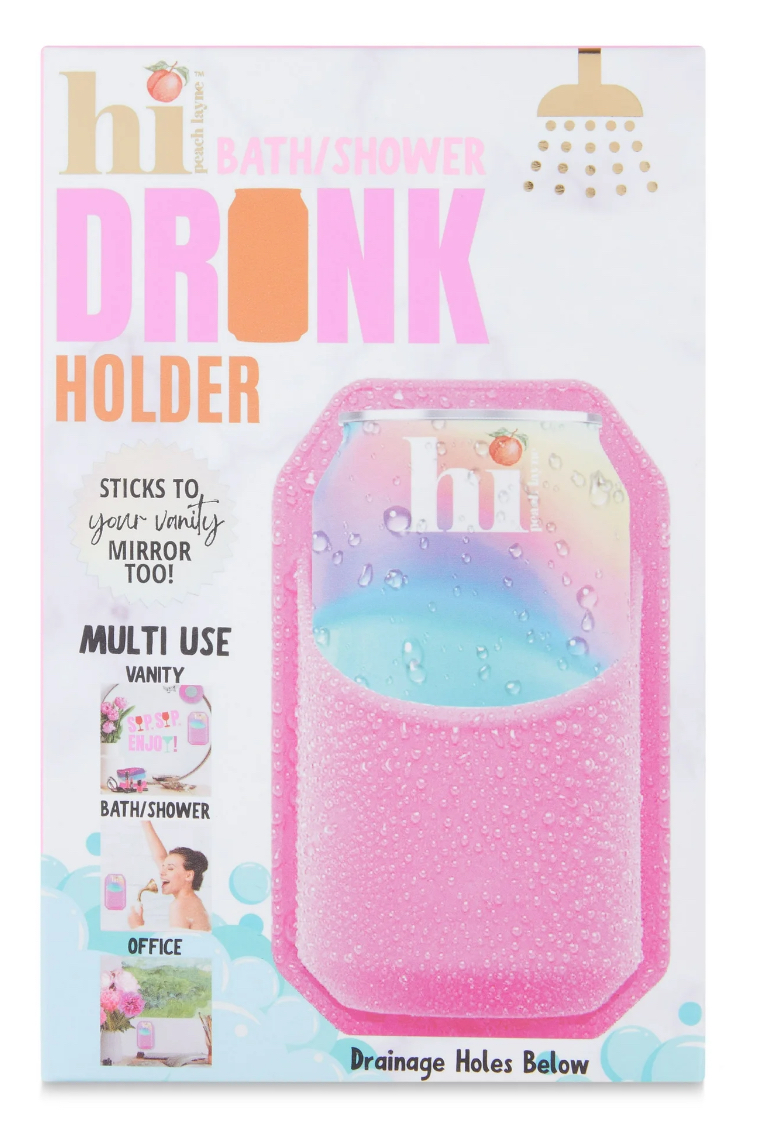 Hi Peach Layne Bath and Shower Drink Holder, Pink