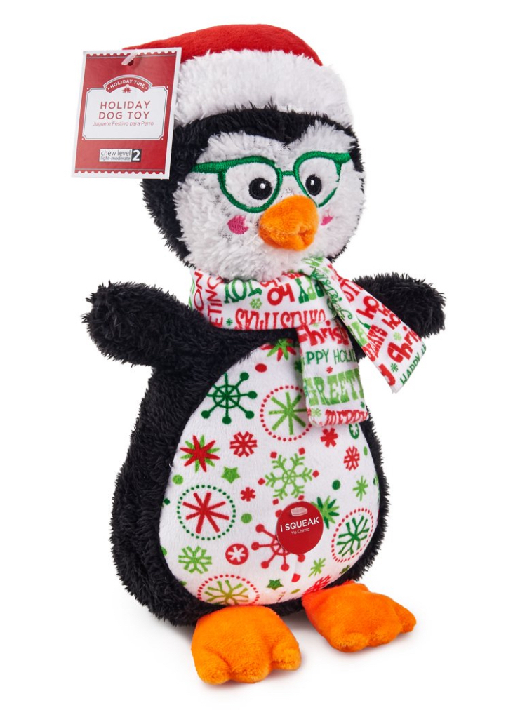 Holiday Time Plush Dog Toys, Penguin