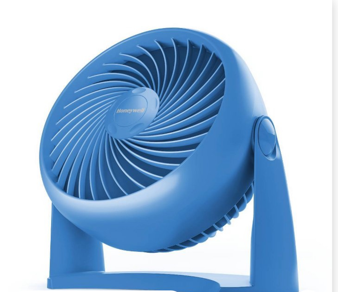 Honeywell TurboForce Table Air Circulator Fan, Blue HT900: Quiet Desk Fan, Adjustable Tilt, Wall Mountable, 3 Speeds