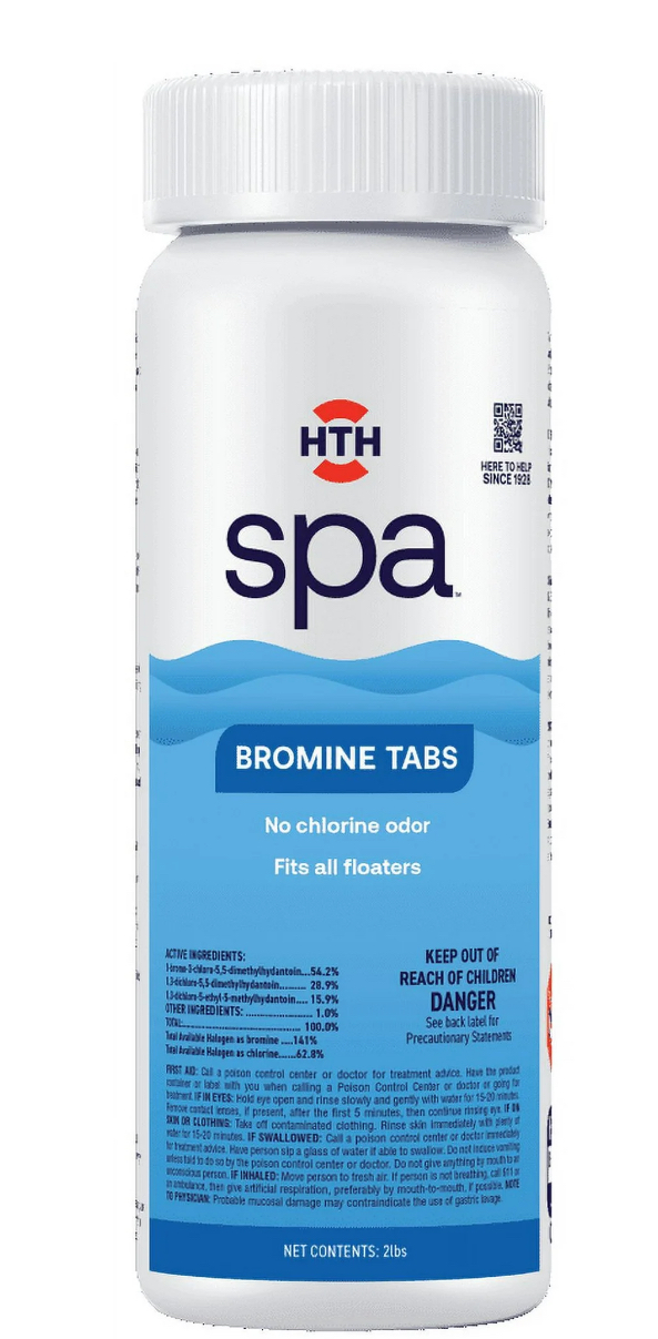 HTH Spa Care Bromine Tabs for Spas and Hot Tubs, Tablets,