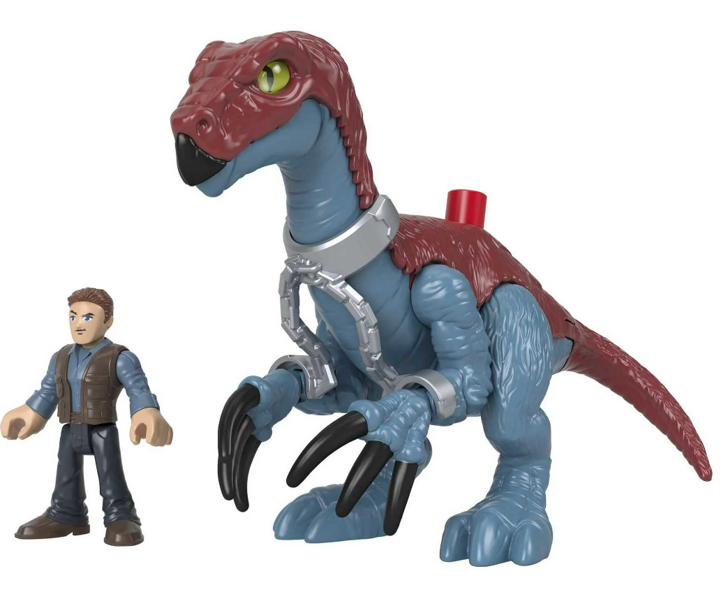 Imaginext Jurassic World Dominion Therizinosaurus Dinosaur & Owen Grady Poseable Figure Set